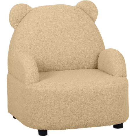 Kids Armchair, Bear Shaped Toddler Chair for Bedroom Playroom Living Room, Aged 18 Months to 3 Years - Khak
