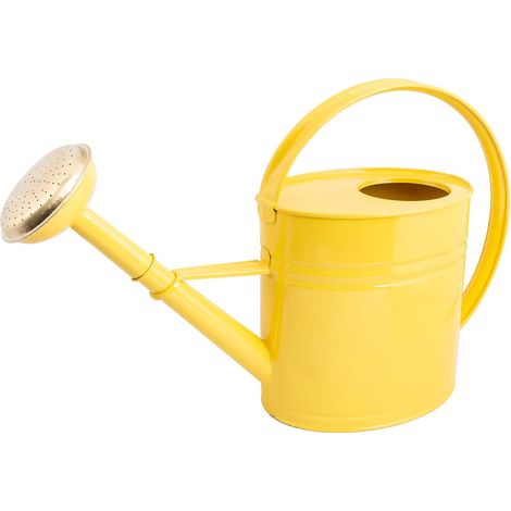 Arrosoir ovale 4 L GUILLOUARD acier galvanisé jaune citron (1/2)