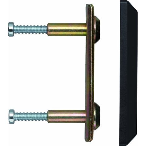 ABUS 107009 PV1820 - Placca di fissaggio per viti e chiusura dadi rinforzata, colore: nero (1/2)