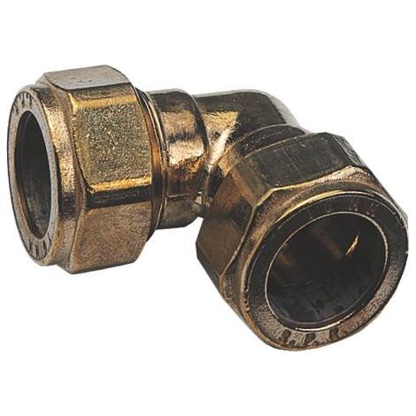 COUDE 90° REDUIT A BICONE LAITON POUR TUBE CUIVRE
