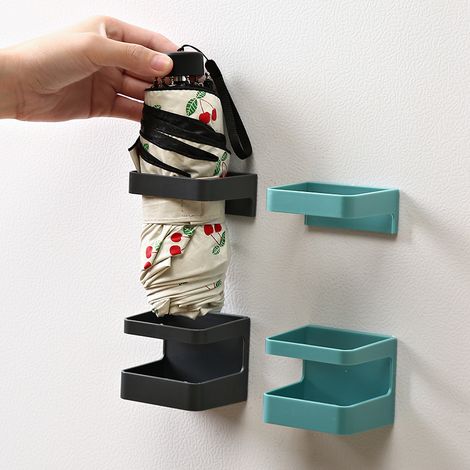2 supports muraux créatifs pour parapluies avec étagère et égouttoir-AquaForge (1/5)