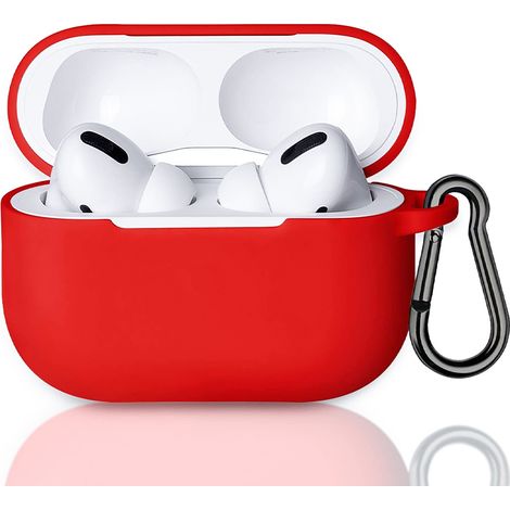 Cover custodia silicone rosso cuffie bluetooth 7cm auricolari flessibile gancio (1/4)