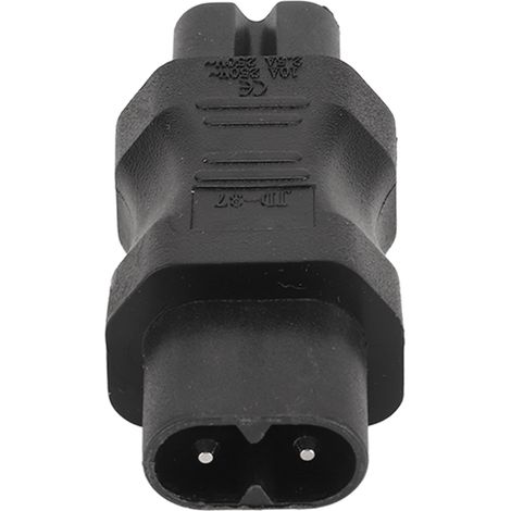 Lot de 5 adaptateurs IEC320 C8 vers IEC320 C7 à 2 broches, adaptateur secteur 2500 W pour ordinateur portable (1/5)