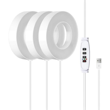 1 lampe horticole LED, spectre complet, 9 cm, 10 niveaux d'intensité, réglable, pour plantes d'intérieur (1/5)