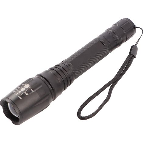 Ortviai Torche Rechargeable Étanche avec Zoom Réglable pour Camping, Randonnée et Surveillance – 149 g, Alliage d’Aluminium (1/5)
