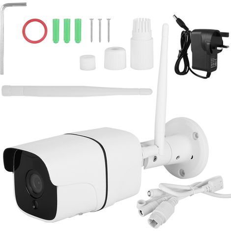 Caméra IP Extérieure WiFi HD 1080P, Projecteur de Surveillance Sans Fil, Vision Nocturne, IP65 Étanche, Angle de Vue Large, Sécurité CCTV, Modèle UK (1/5)