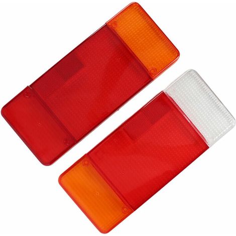 Feu Arriere Camion - Couvercle de Lentille Gauche et Droit - Rouge Orange Blanc - Compatible Iveco Eurocargo Daily - Lot de 2 (1/5)