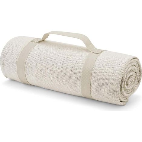 Couverture de Pique-Nique LIVOO SEP141 – 135x135 cm, 4 Personnes, Face Déperlante, Polyester, Beige (1/4)