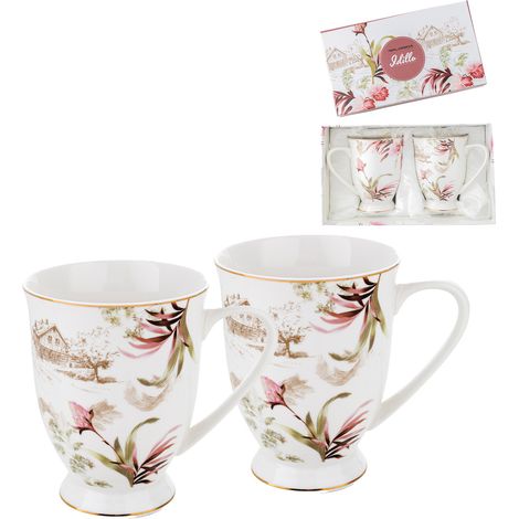 Florina Idillo New Bone China Tassen, 2 Stück, 340 ml