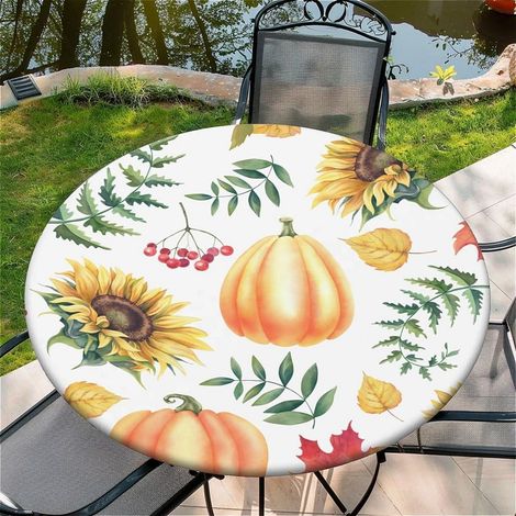 Nappe ronde avec élastique pour jardin & balcon, lavable, 90cm