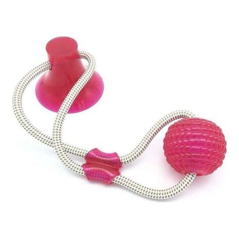 Jouet molaire multifonction pour animaux de compagnie, balle rebondissante avec ventouse puissante, nettoyage durable des dents (1/2)