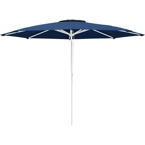 OMBRELLONE DA GIARDINO AD ALTEZZA REGOLABILE IN METALLO E POLIESTERE. Ø292X242 CM. BLU SCURO