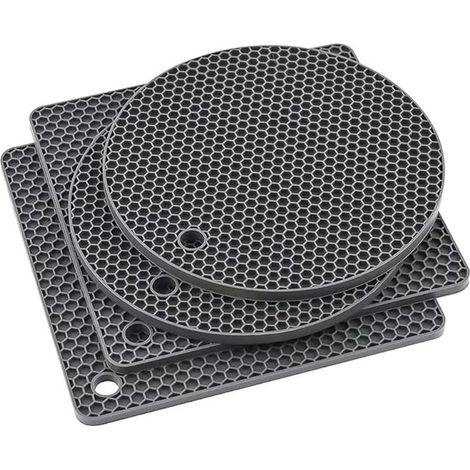 4PCS (gris)Coussin d'isolation thermique en silicone (1/5)