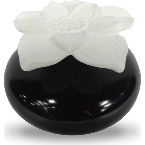Diffuseur de Parfum par Capillarité Fleur Narcisse Noir – Diffuseur Huile Essentielle Parfum d’Ambiance et Senteurs Maison – Vase en Céramique et Fleur en Plâtre – Diffusion Naturelle (1/5)