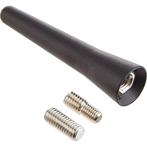 AUTOPARTS Antenne de voiture universelle courte de 65 mm - Style fibre de carbone modifiée - Noir