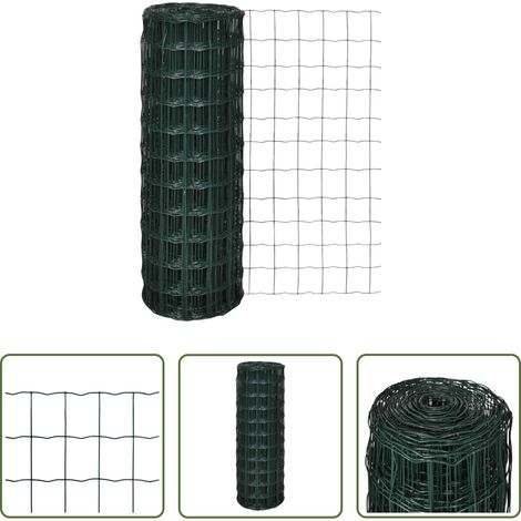 vidaXL Clôture pour chiens - Clôture euro Acier 10 x 1,2 m Vert (1/5)