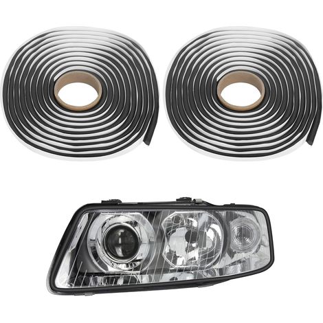 Ruban Butyle Noir 8mm x 8m Ruban Adhésif Rond en Butyle Ruban D'Étanchéité en Caoutchouc Étanche à L'eau Ruban Etanche Adhesif Butyle pour Phares de Camion de Voiture Fenêtre Porte Pare-Brise (1/5)