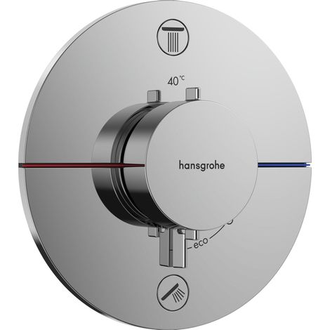Hansgrohe Showerselect Comfort S thermostatique encastrable - 2 fonctions - combinaison de sécurité applicable bain/remplissage - chrome (1/5)