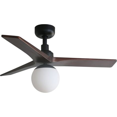 Klim s Ø925mm Negro 3 Palas Nogal Oscuro Cm 92,5x92,5x40,8 Faro Faro 3427811l (1/3)