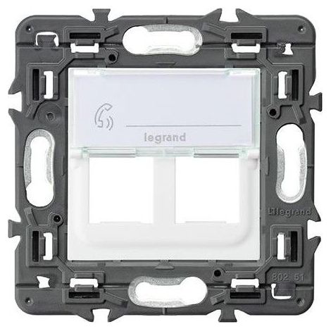 Adattatore VALENA NEXT 2xRJ45 keystone bianco LEGRAND 741278