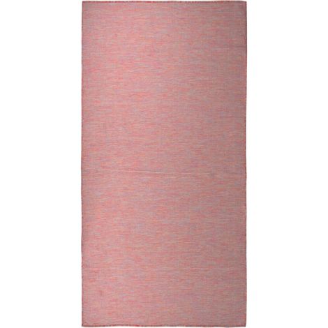 FIMEI Tapis à tissage plat d'extérieur 100x200 cm Rouge (1/5)