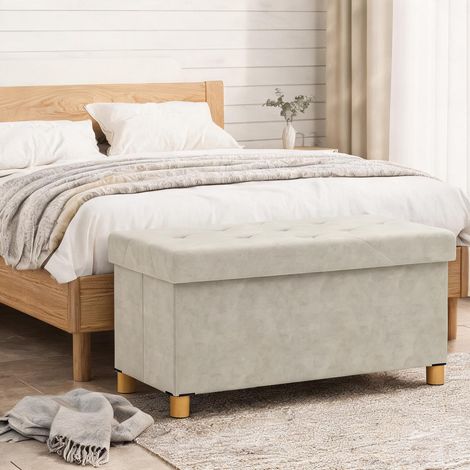 Pouf pliable en polyester 76 x 38 x 38 cm (1/5)
