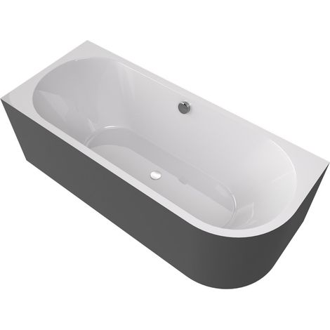 VIVA L MONOLITH Baignoire asymétrique 170x75x60cm, blanc/carina (1/4)