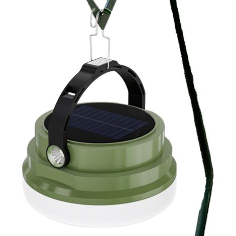 Lampe De Camping Rechargeable Lumière De Tente Solaire Avec (1/5)