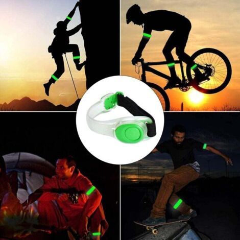 BUNTHAUS LED-Leuchtarmband [2 Stück], Reflektierendes LED-Armband, Verstellbares Sicherheitsarmband mit hoher Sichtbarkeit für Outdoor-Sportarten, Radfahren, Spazierengehen, Konzerte für Kinder oder E