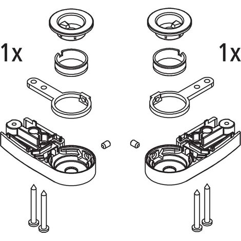 Kermi Lager Set unten, EBDI019, Weiß, 2535010