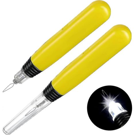 Enfile-aiguille LED neuf - Outil de couture lumineux en fil de plastique - Enfile-aiguille DIY pour machine à coudre manuelle