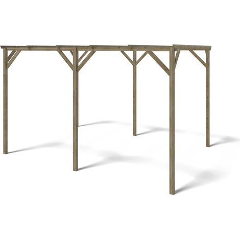 Tettoia posto auto coperto in legno 3.00x4.00 m - 12.00 m2 - CAR13 (1/5)