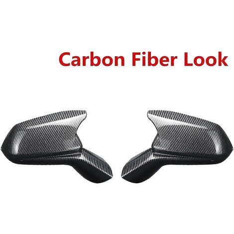 2x Spiegelkappen für Chevy Camaro SS RS ZL1 LT 2016–2022, Tür-Seitenspiegelkappen im Hupen-Design – Carbonfaser-Optik