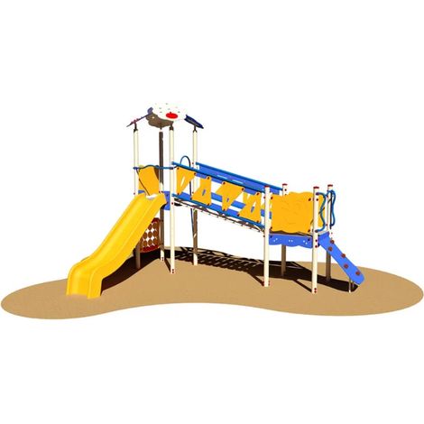 Villaggio Rigel 979 Giochipark EN 1176 H 355cm scivolo ponte area 45mq 9 utenti (1/2)