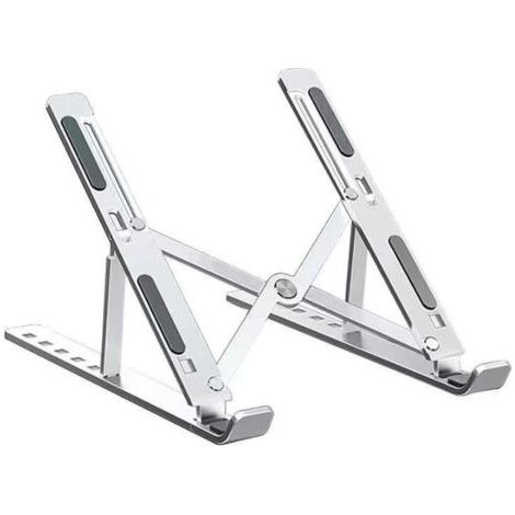 Support pour ordinateur portable, support réglable en aluminium, support pliable et portable pour ordinateur portable de bureau, compatible avec tous les ordinateurs portables de 10 à 15,6 pouces