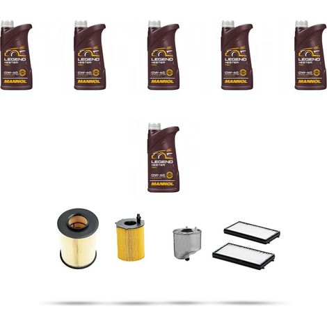 Kit tagliando 4 FILTRI e 6L OLIO compatibile con Mazda 3 (BL) 1.6 MZ-CD 85kw dal 2010 (1/5)