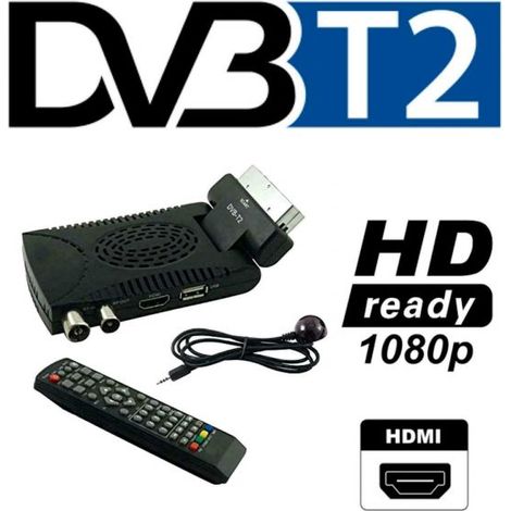 DECODER DVB-T2 HD 1080P DIGITALE TERRESTRE HDMI SCART MPEG4 JPEG USB BN-B333
