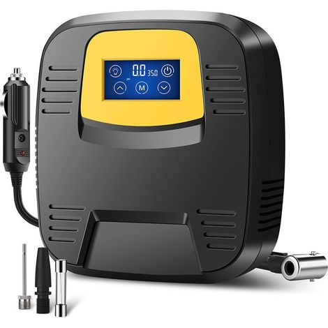 Tragbarer Reifenfüller, Luftkompressor für Autoreifen mit Taschenlampe, Elektroauto für Auto, Motorrad, tragbarer Reifenfüller, Luftkompressor mit Druckmesser