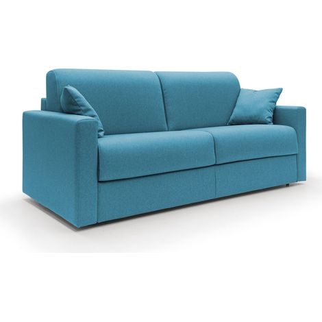 Chris Schlafsofa mit 18 cm hoher Matratze Stoff  T13 206 cm (mat. 160x197) hellblau (1/3)