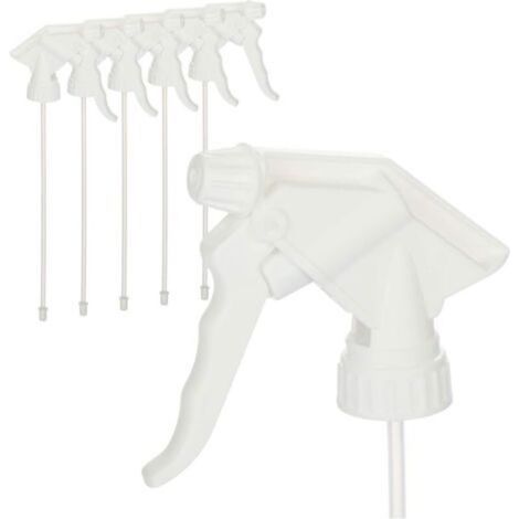 Accessoire de pulvérisation à 6 voies - tête de pulvérisation avec filetage 28/400 - accessoire pour flacon pulvérisateur avec joint NBR pour la pulvérisation d'eau (NBR - blanc) (1/5)