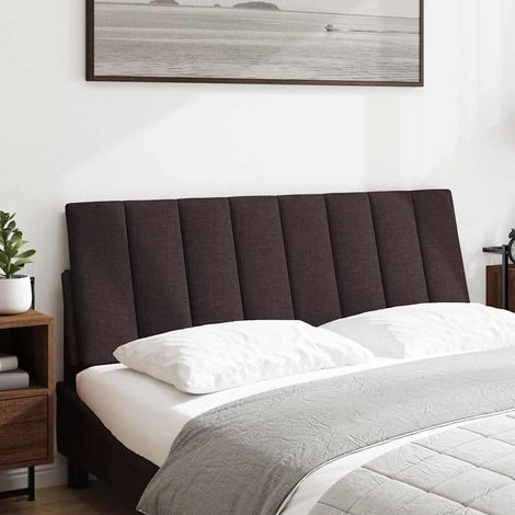 Maison Exclusive - Coussin de tête de lit Hanko marron foncé 140 cm tissu (1/5)