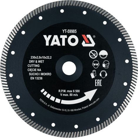 Diamant-Turboscheibe 230 mm für Steinzeug YT-59985 yato (1/3)