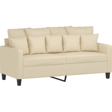 Divano a 2 Posti Crema 140 cm in Tessuto vidaXL 989385 (1/5)