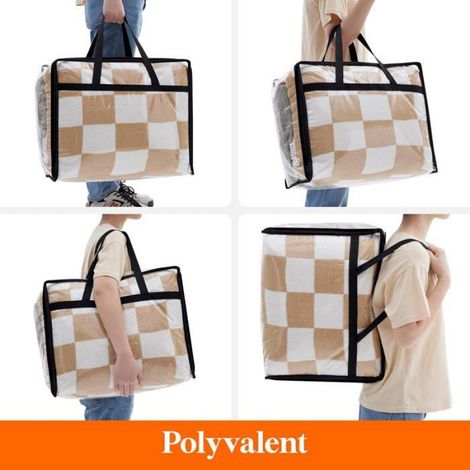 Lot de 3 Sac de Rangement Transparent 40L, Sac Rangement Vetement en PVC, Housse de Couette Pliable avec Poignées, Boite rangement (1/5)