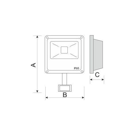 Foco Proyector LED 10W 6500K IP66 Con Sensor De Movimiento (1/2)