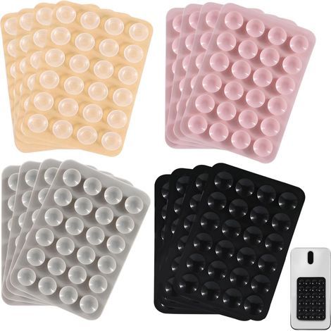 16 ventose in silicone per tutti i modelli di telefono, supporto per telefono portatile antiscivolo in silicone con ventosa per selfie e video, facile da usare (1/5)
