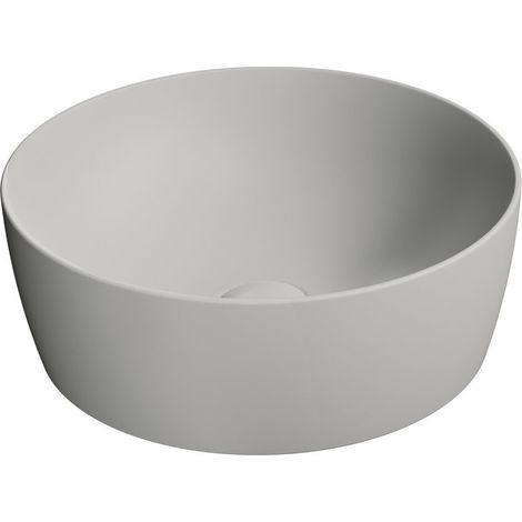 Vasque à poser NUBES en céramique dia 40cm, cenere mat (1/2)