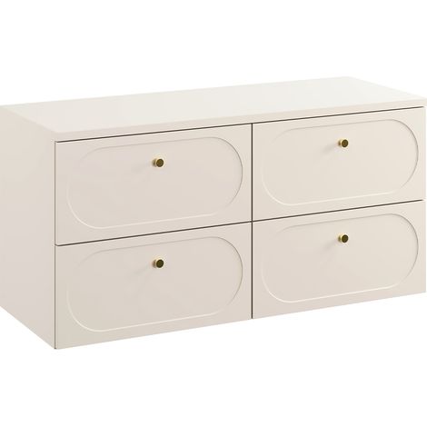Meuble sous-vasque 120cm plan de toilette Sanae Beige sable