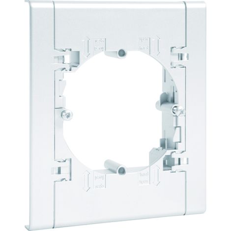 Support appareillage lifea entraxe 60mm pour LFF40/60110 RAL 9016 Pure HAGER LFF71U1109016