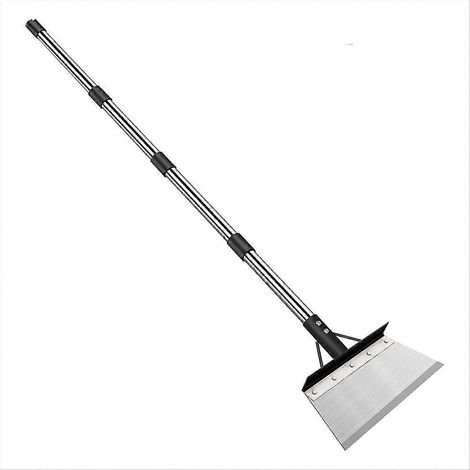 Jardin nettoyage Shovel renforcé acier plat Shovel avec 165cm réglable poignée Floor racloir extérieur Spade outil (1/5)